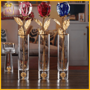 Lọ Cắm Hoa Vàng 24K